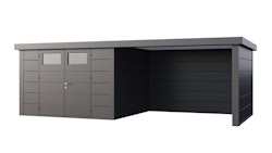 Telluria Metallgerätehaus Classico 3330 mit Lounge Anbau XL (ca. 450 cm Breite)