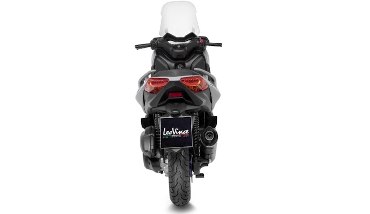 LeoVince Komplettanlage Edelstahl SBK NERO 1/1 für YAMAHA X-MAX 125/TECH MAX mit Katalysator