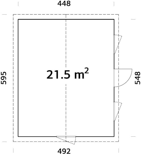Palmako Nordic+ Gartenhaus Pernilla 21,5 m² - 160 mm