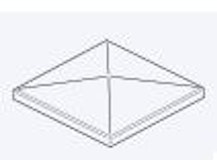 OSMO Pfostenkappe Dach für Aluminium-Pfosten 9x9Zubehörbild