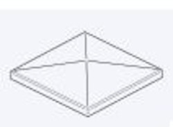 OSMO Pfostenkappe Dach für Aluminium-Pfosten 9x9