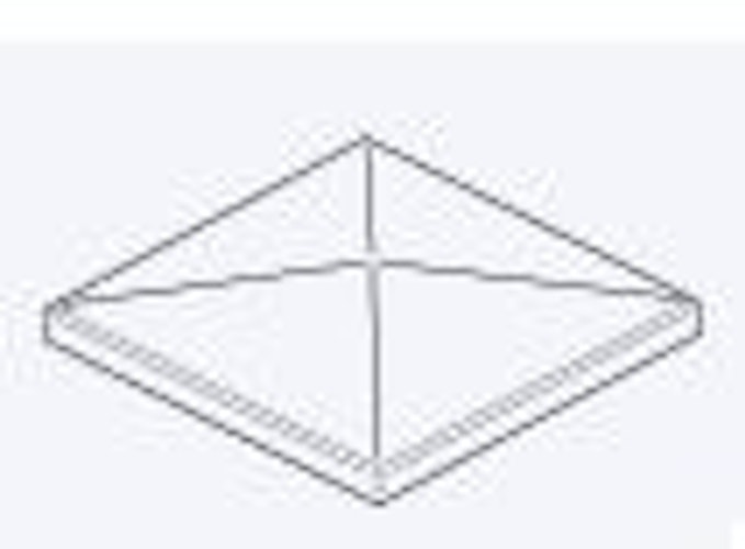 OSMO Pfostenkappe Dach für Aluminium-Pfosten 9x9