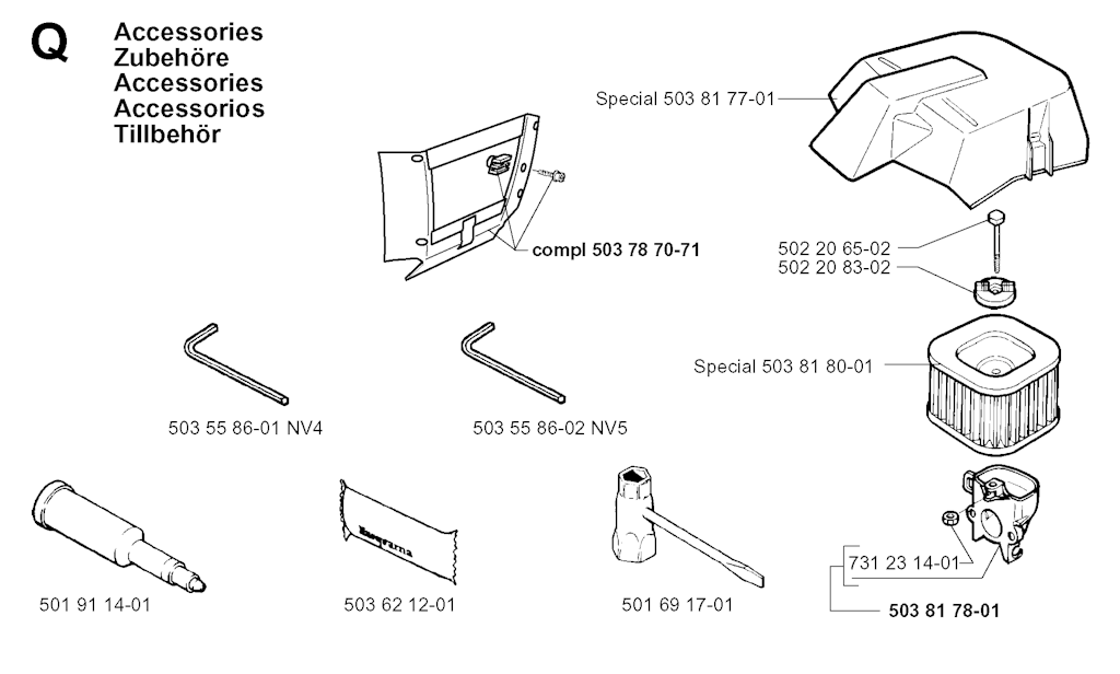Explosionszeichnung Ersatzteile