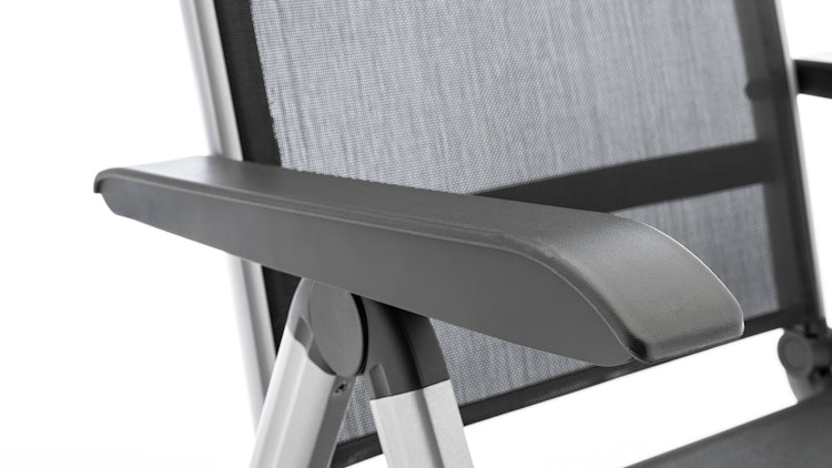 Kettler Multipositionssessel BASIC PLUS, Aluminium Silber / Outdoorgewebe Anthrazit
