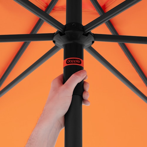 doppler Mittelmastschirm myZONE 300 Push up, Aluminium Anthrazit / 100 % Polyester 180 g/m²