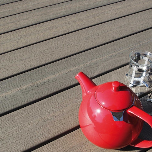 HANDMUSTER FIBERON Terrassendiele WPC Pro-Tec plus Latte