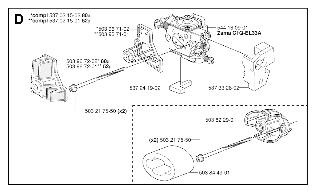 Explosionszeichnung Ersatzteile