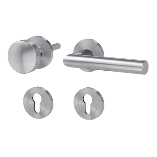 Griffwerk Wechselgarnitur LUCIA PROFESSIONAL GK4 - Rosetten rund - Edelstahl matt