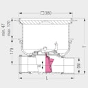 Vorschaubild KESSEL - Rückstaueinfachverschluss für Einbau in die Bodenplatte - befließbare Abdeckung