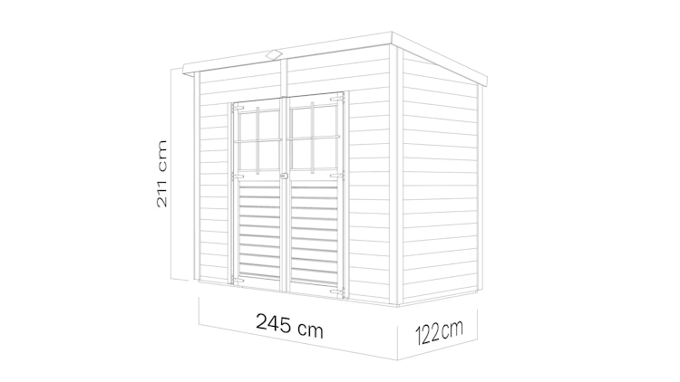 Bertilo Gartenhaus Alster 2 - 19 mm