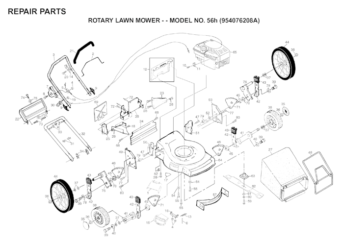 Husqvarna Rasenmäher gelegentliche Nutzung 56 H, 954076208A, 1996-03