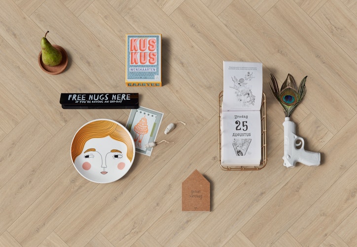 MEISTER Laminatboden MeisterDesign. laminate LS 350 840 x 168 x 10 mm 07122 Felseneiche sand Porensynchron-Struktur