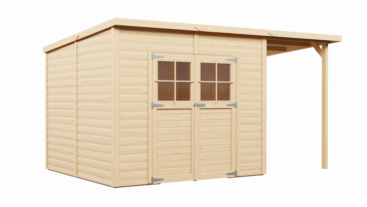 Bertilo Gartenhaus Alster 4 Plus XL natural - 19 mm