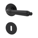 Vorschaubild Griffwerk CAROLA PIATTA S -Graphitschwarz Rosettengarnitur rund -Flachrosette -BB TS 37-45mm