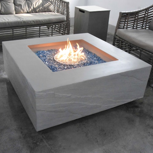 Gas Feuerstelle Carpertee Sandstein-Optik grau