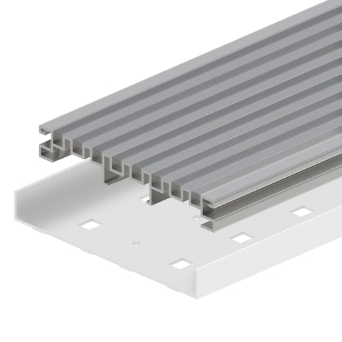TraumGarten DreamDeck Drainagerost Alu, 21 x 140 x 2000 mm