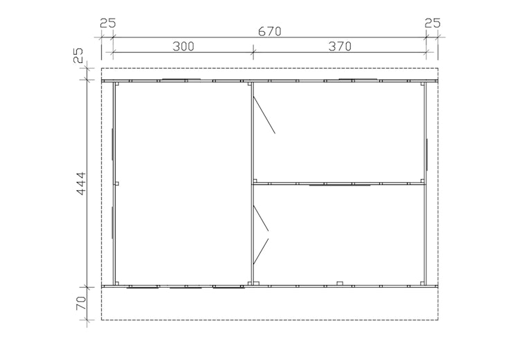 Skan Holz Gartenhaus Arnheim - 45 mm