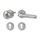 Vorschaubild Griffwerk SIMONA Schraubtechnik GK4 -Chrom/Nickelmatt/Edelstahl  Rosettengarnitur -Schraubt. -Knopf R21 -WR -TS 40-45mm