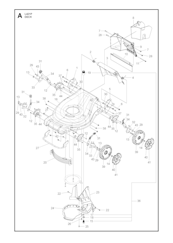 Husqvarna Rasenmäher gelegentliche Nutzung L421P, 96133003301, 2018-09