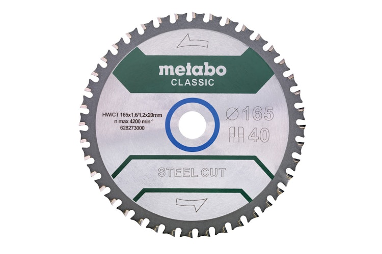 Metabo Sägeblatt "steel cut - classic"165x1,6/1,2x20 Z40 FZFA/FZFA 4° /B