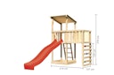 Vorschaubild Akubi Kinderspielturm Anna mit Pultdach inkl. Anbauplattform, Wellenrutsche und Kletterwand