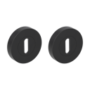 Vorschaubild Griffwerk Rosettenpaar rund GK4 -Graphitschwarz Schraubt. -BB