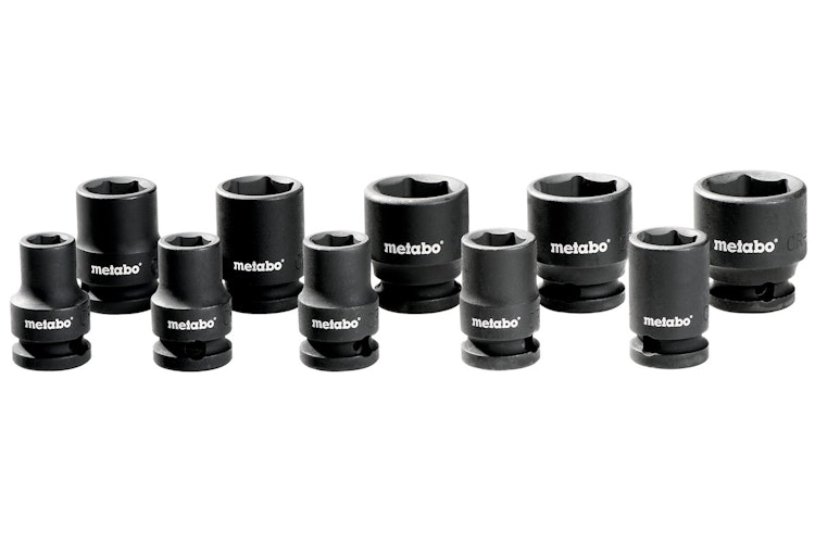 Metabo Steckschlüsselsatz 10-teilig für Schlagschrauber und Ratschenschrauber 3/8"