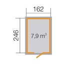 Vorschaubild Weka Schwedenhaus - 32 mm (aufgedoppelt) Gartenhaus sägerau