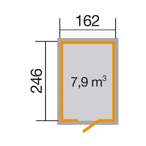 Weka Schwedenhaus - 32 mm (aufgedoppelt) Gartenhaus sägerau