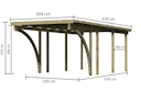 Vorschaubild Karibu Carport Einzelcarport Eco 1/2 - kesseldruckimprägniert