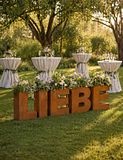 Badeko Schriftzug „LIEBE“ zum Beflanzen in EdelrostoptikZubehörbild