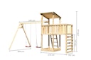Vorschaubild Akubi Kinderspielturm Anna mit Pultdach inkl. Doppelschaukel, Anbauplattform und Kletterwand