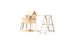 Vorschaubild Akubi Stelzenhaus Frieda mit Doppelschaukelanbau und Klettergerüst
