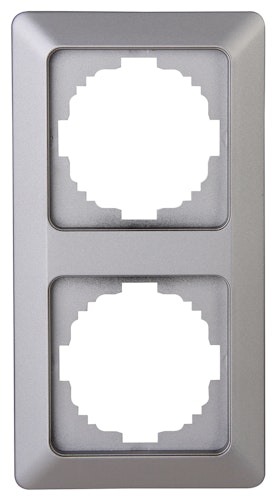 Kopp Abdeckrahmen MILANO 2-fach stahlfarben