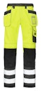 Vorschaubild Snickers 3233 Hi Vis Hose, Klasse 2 mit Holstertaschen
