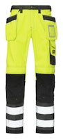 Snickers 3233 Hi Vis Hose, Klasse 2 mit Holstertaschen