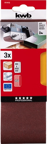 kwb 3Schl-Bänd Kor. 65x410 K150 SB 911415