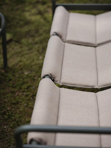 Brafab 3-Sitzer Sofa SLING, Aluminium Anthrazit / Olefin (100 % Polypropylen) Barley - Abverkauf 