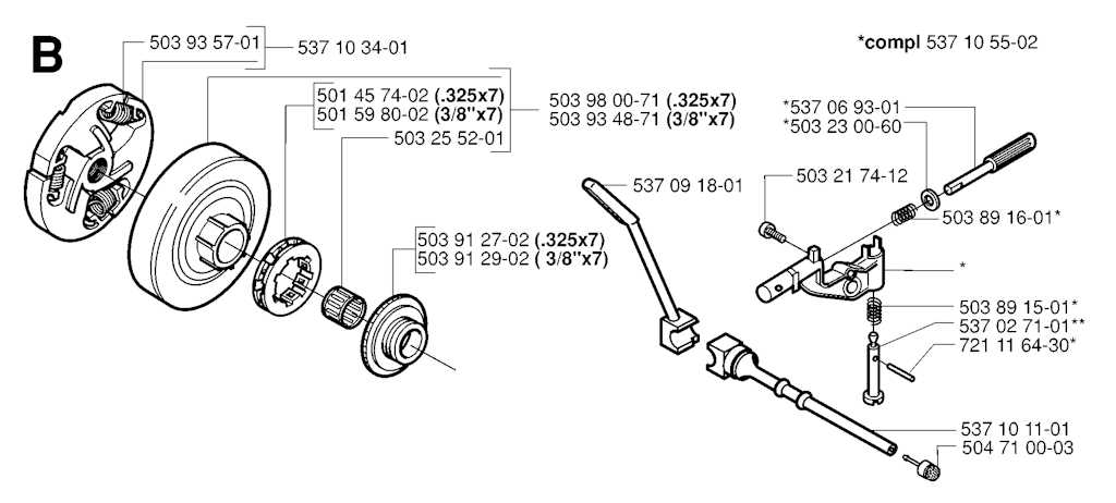 Explosionszeichnung Ersatzteile