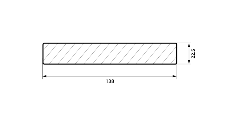 Fiberdeck Exotics WPC-Randdiele Ipé massiv 3000 mm