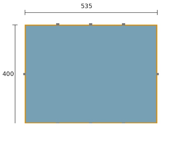 Weka Massivholzpool Siargao Gr. 2 - 45 mm - 416 x 540 cm