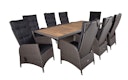Vorschaubild Garden Pleasure Gartenmöbel Set BRAGA 04, Tisch 180 x 90 + 6 Sessel, Polyrattan / Akazie / Kissen 100 % Polyester
