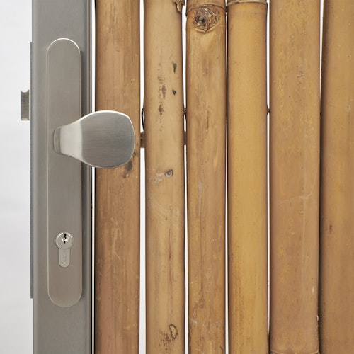 BambusBASIS Modul5 Tür mit Edelstahlrahmen