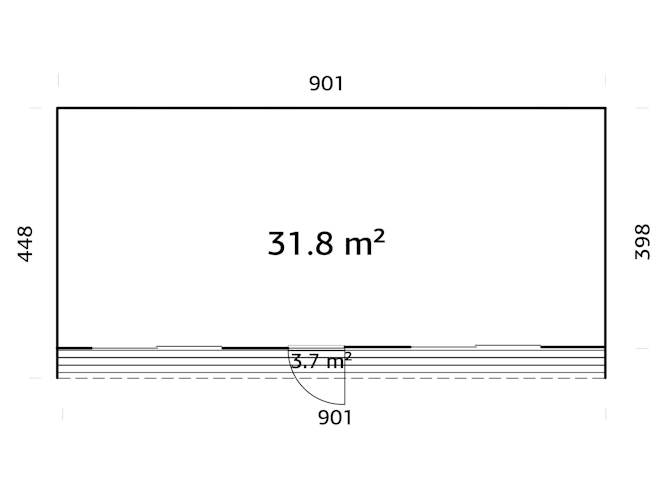 Palmako Gartenhaus Johanna 31,8 m² - 160 mm