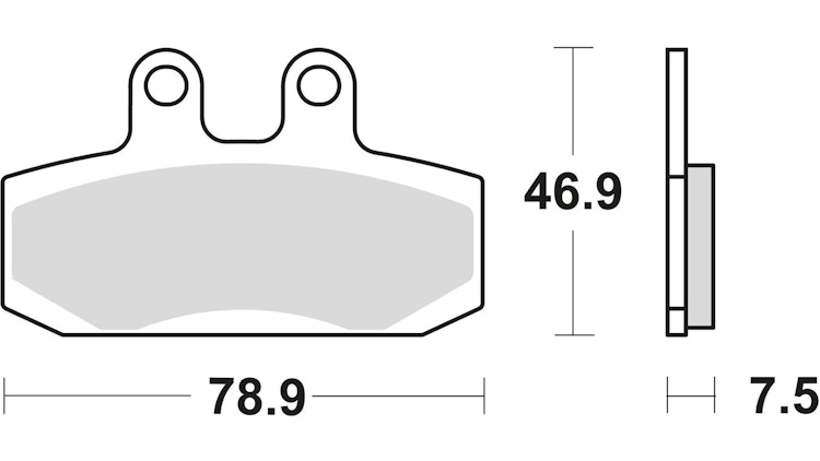 TRW Bremsbelag Typ Organisch Standard mit ABE, Bremsbelag "MCB 673" Satz