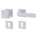 Vorschaubild Griffwerk Wechselgarnitur VAYA 265 MINIMAL MODERN fast2fix Fast2Fix  Rosetten eckig Knopf SQUARE Seidenweiß R