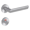 Vorschaubild Griffwerk VAYA 137 TRI fast2fix Fast2Fix GK3 Rosetten rund WC rot/weiß Edelstahl matt