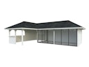Vorschaubild Palmako Pavillon Bianca 33,2 m² Set 520 Slide Plus mit Isolierglas-Schiebetüren