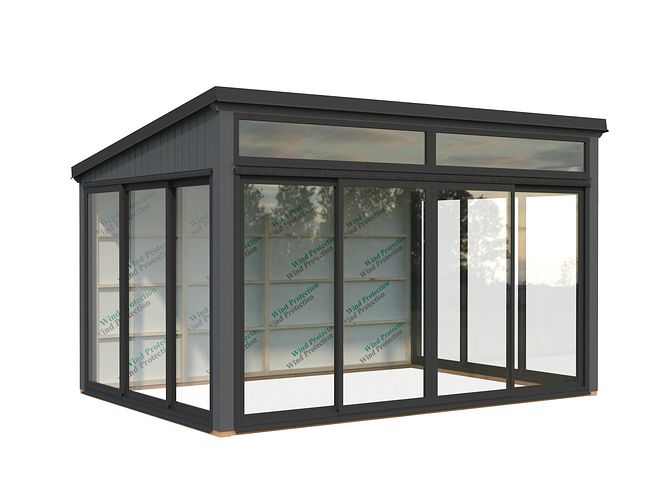 Palmako Glashaus Saga 11,6 m² Slide (Wintergartenanbau inkl. Rückwand)