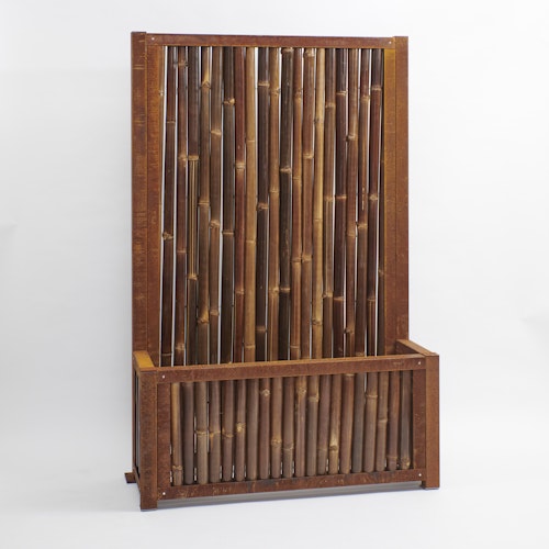 BambusBASIS Hochbeet mit Sichtschutz Profile Corten
